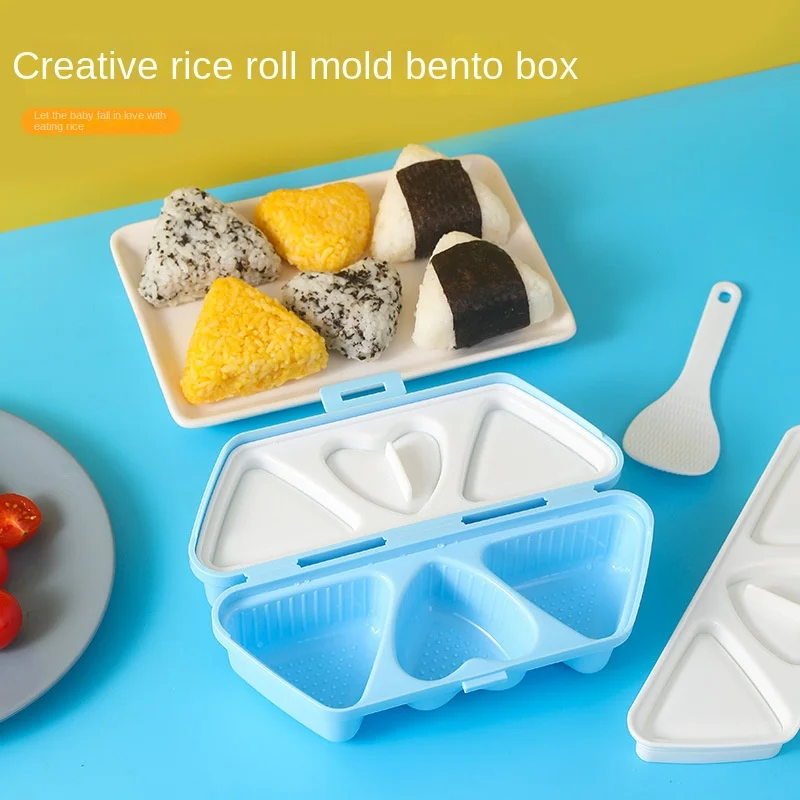 Meal Prep Rice - 折りたたみポータブル三角形愛寿司ライスツール米と野菜ロールボックス日本製 6 リンク金型弁当箱食事の準備