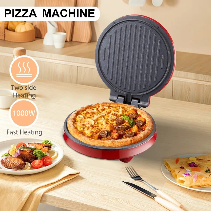 Breakfast Sandwich Press - 110V電気ピザマシン、両面加熱電気ケーキパン、パンケーキマシン、パンケーキマシン、多機能フライパン