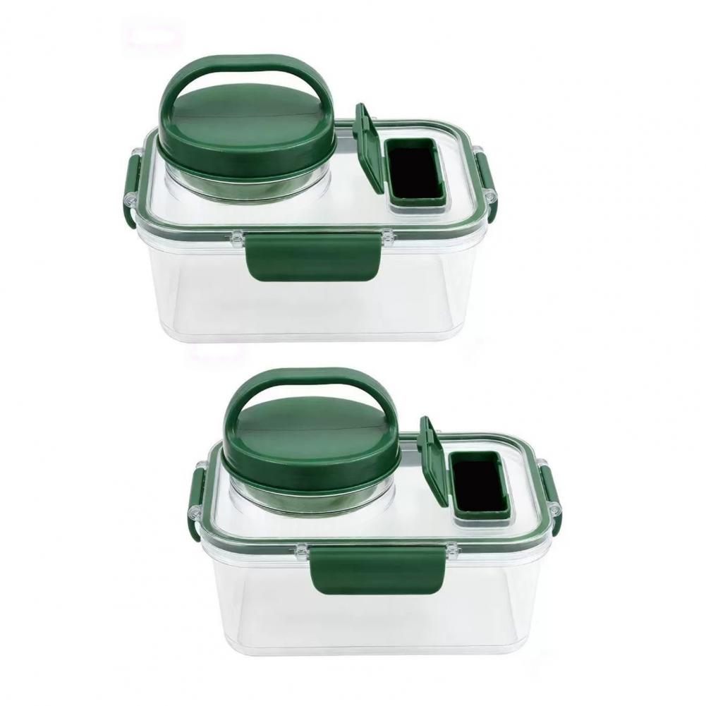 Meal Prep Jar - サラダ容器 ドレッシングカップ付き 2パック サラダジャー ミールプレップ容器 ドレッシングカップフォーク付き