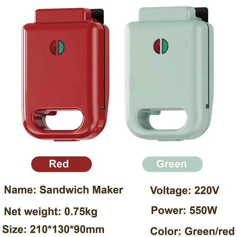 Breakfast Sandwich Press - ワッフルメーカートースター多機能朝食マシン ドーナツトーストプレス軽食マシン 220V 550W 電気サンドイッチマシン