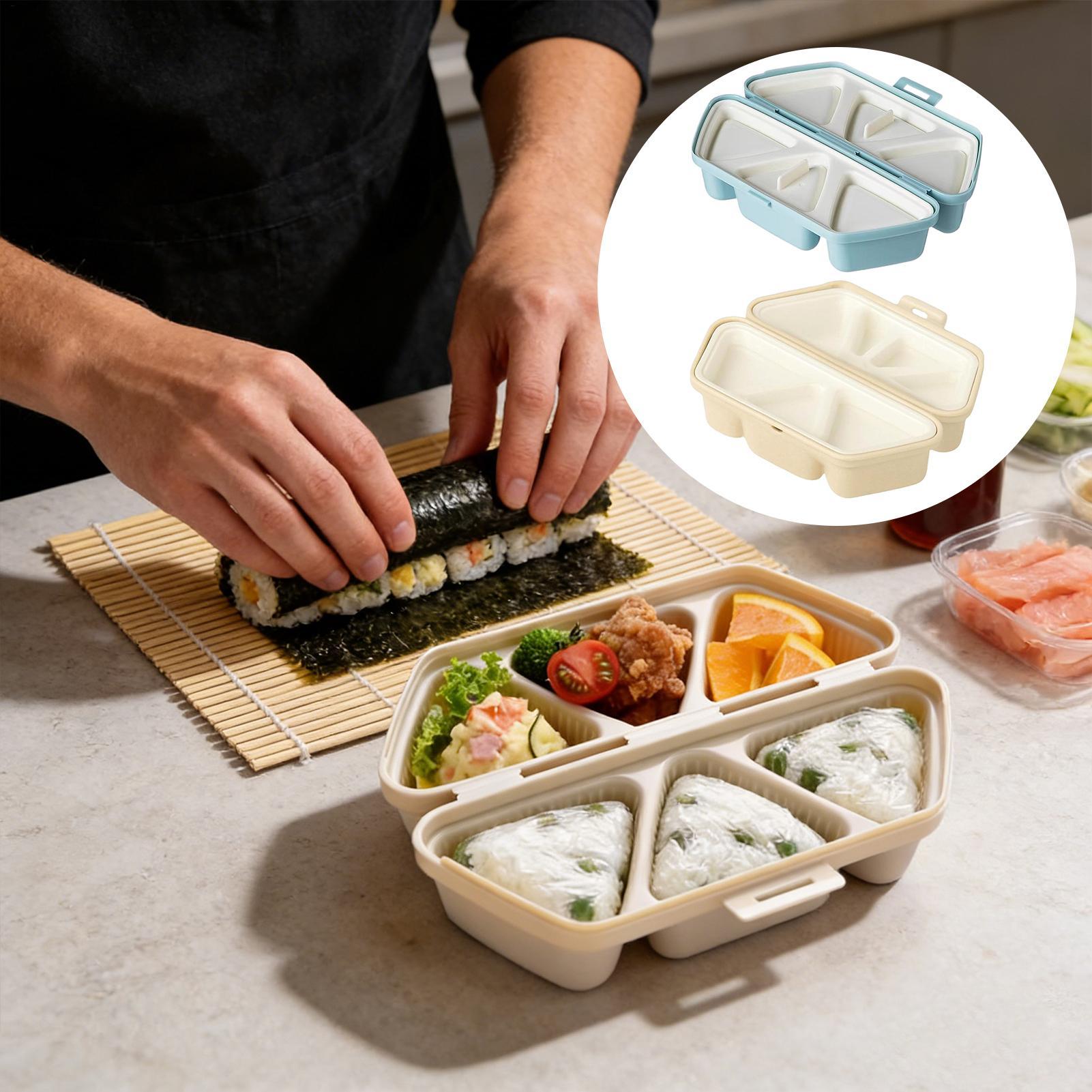 Meal Prep Rice - 寿司型メーカー 6個取り 三角形おにぎり型 弁当箱ツール ノンスティック キッチン用品