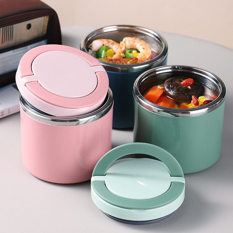 Meal Prep Soup - 630/1000mlステンレス製真空断熱ランチボックス保温保冷容器学校オフィス用保温スープ容器