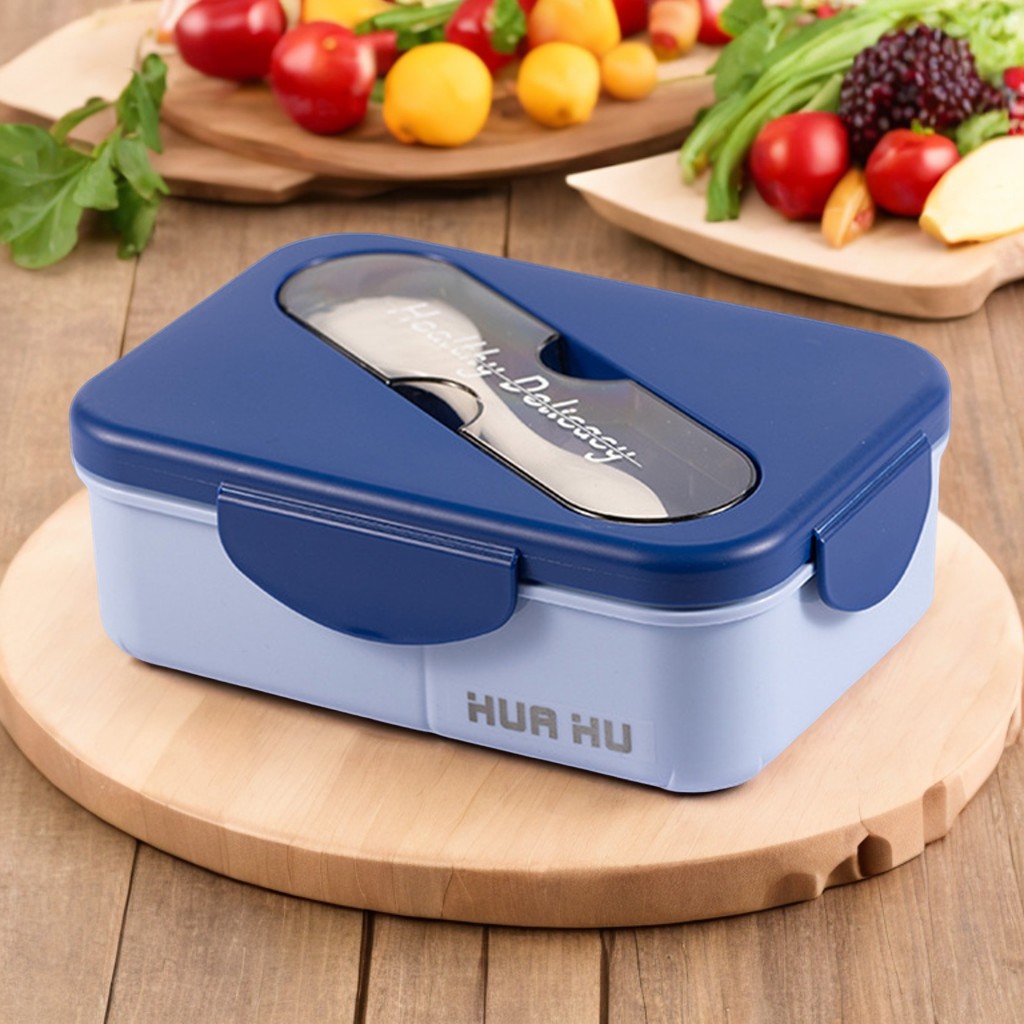 Meal Prep Microwave - フォーク付きお弁当箱、プラスチック製お弁当箱、電子レンジ対応お弁当箱、学校会社のピクニックに最適