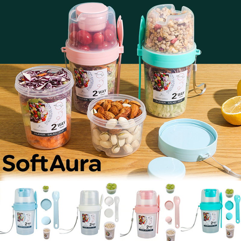 Meal Prep Jar - ソフトアーラー ブレックファースト オン ザ ゴー カップ