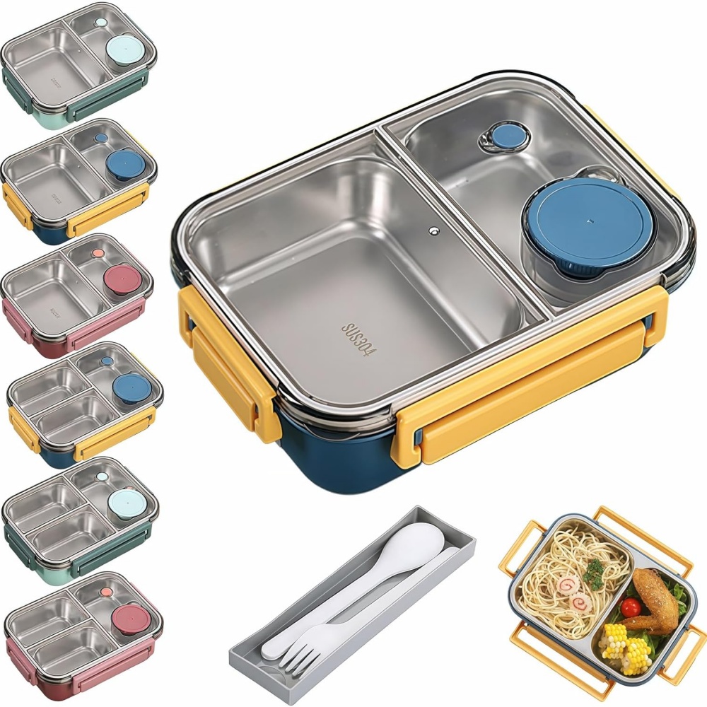 Meal Prep Soup - 850ml ポータブルランチボックス子供大人用サーモスープ弁当箱ステンレス鋼断熱加熱食品保存容器