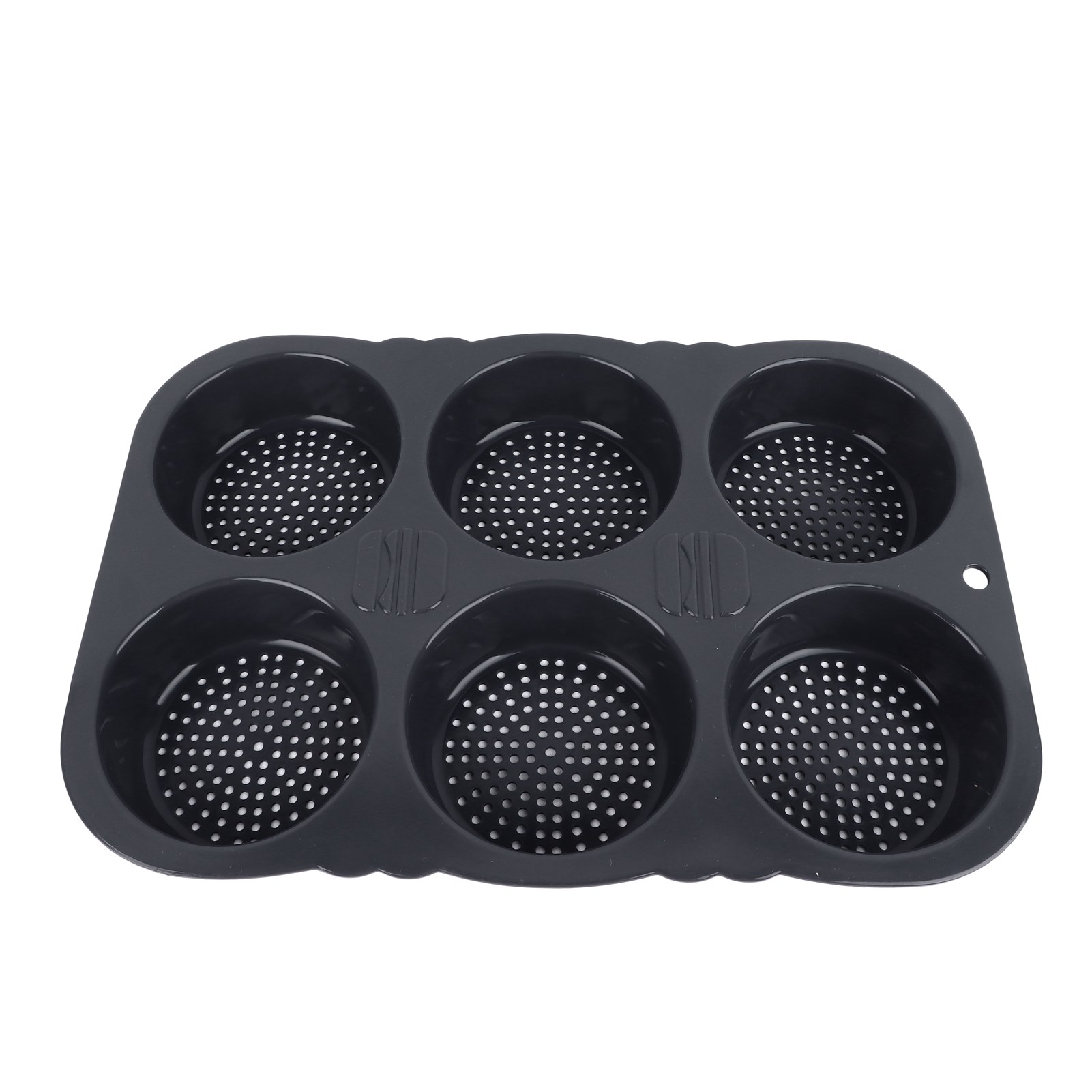 Meal Prep Microwave - 折りたたみ式耐熱ベーキングモールド、ハンバーガンバンパン、お手入れが簡単、キッチン用6キャビティ、電子レンジ