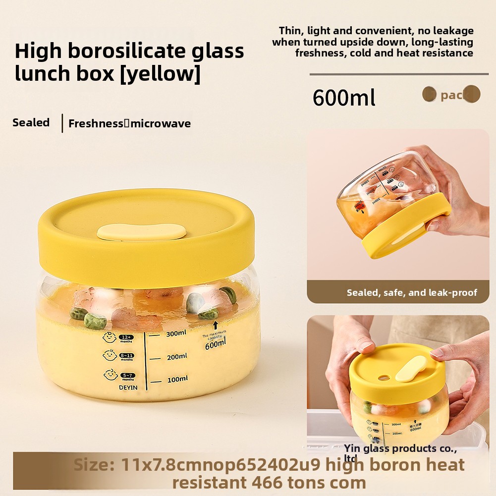 Meal Prep Microwave - ガラス食品保存容器気密漏れ防止フードボウル弁当弁当箱電子レンジ食器洗い機対応ランチパッキングストレージ