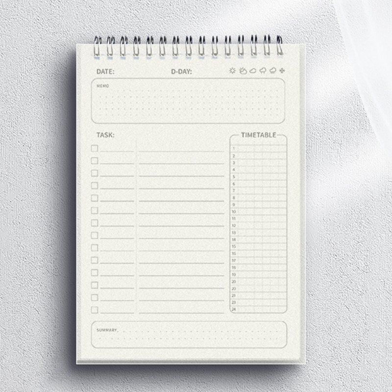 Meal Prep Book - デイリーウィークリープランナーノートブック防水PPカバー160ページ両面書き込み可能