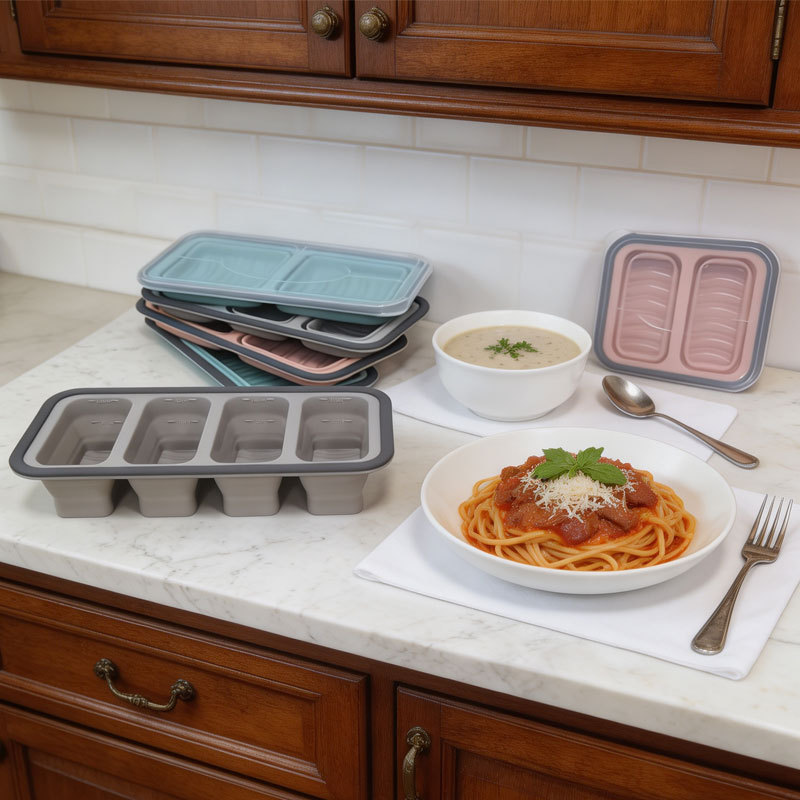 大型アイスキューブ冷凍モールド-スープ、蓋付きシリコン冷凍ト - Meal Prep Soup のレビューと価格