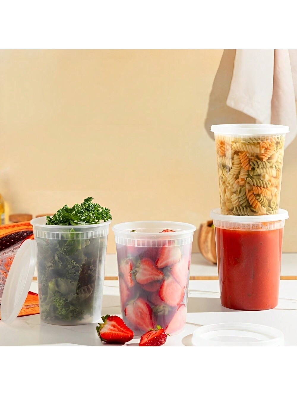 ふた付きプラスチックデリ容器、食品貯蔵容器、スライム、スープ - Meal Prep Soup のレビューと価格
