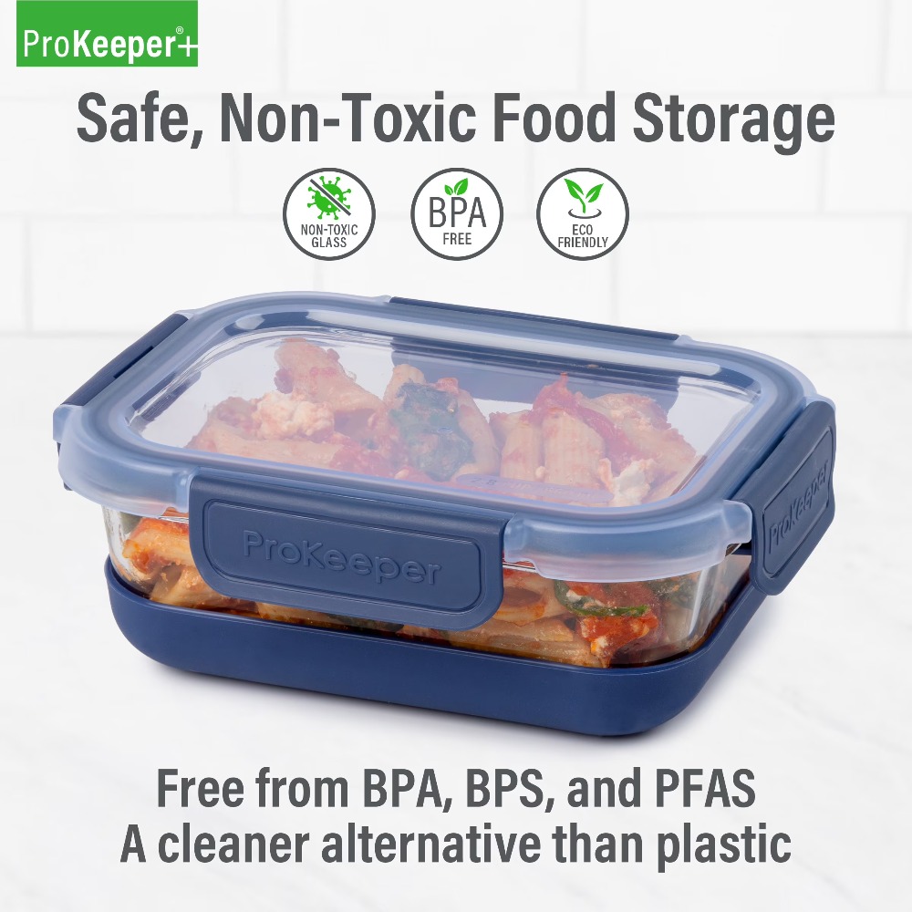 2.8カップガラス製食品保存容器、シリコンベースと気密ロック - Meal Prep Soup のレビューと価格