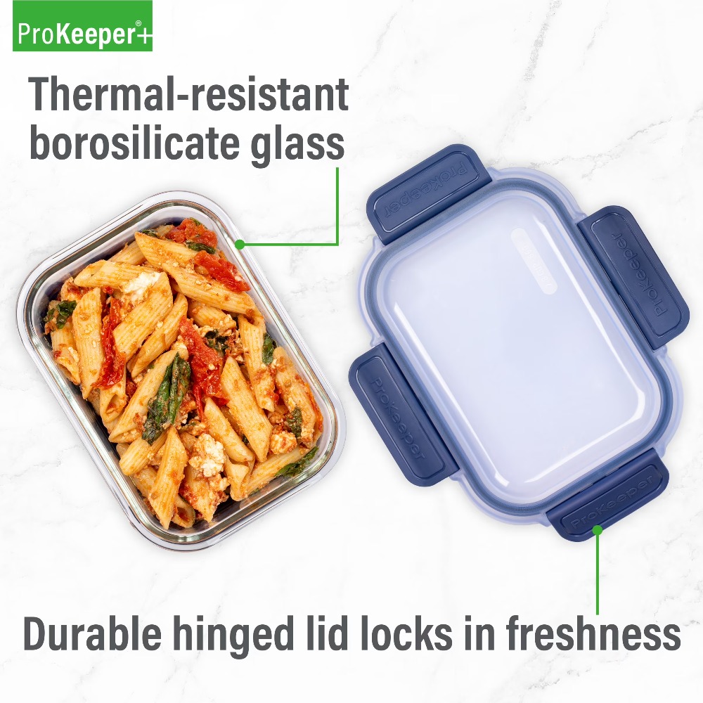 2.8カップガラス製食品保存容器、シリコンベースと気密ロック - Meal Prep Soup のレビューと価格
