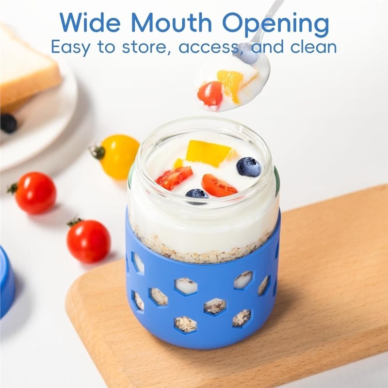 A26F-ガラス瓶、気密蓋付き、1セットのオーバーナイトオー - Meal Prep Jar のレビューと価格