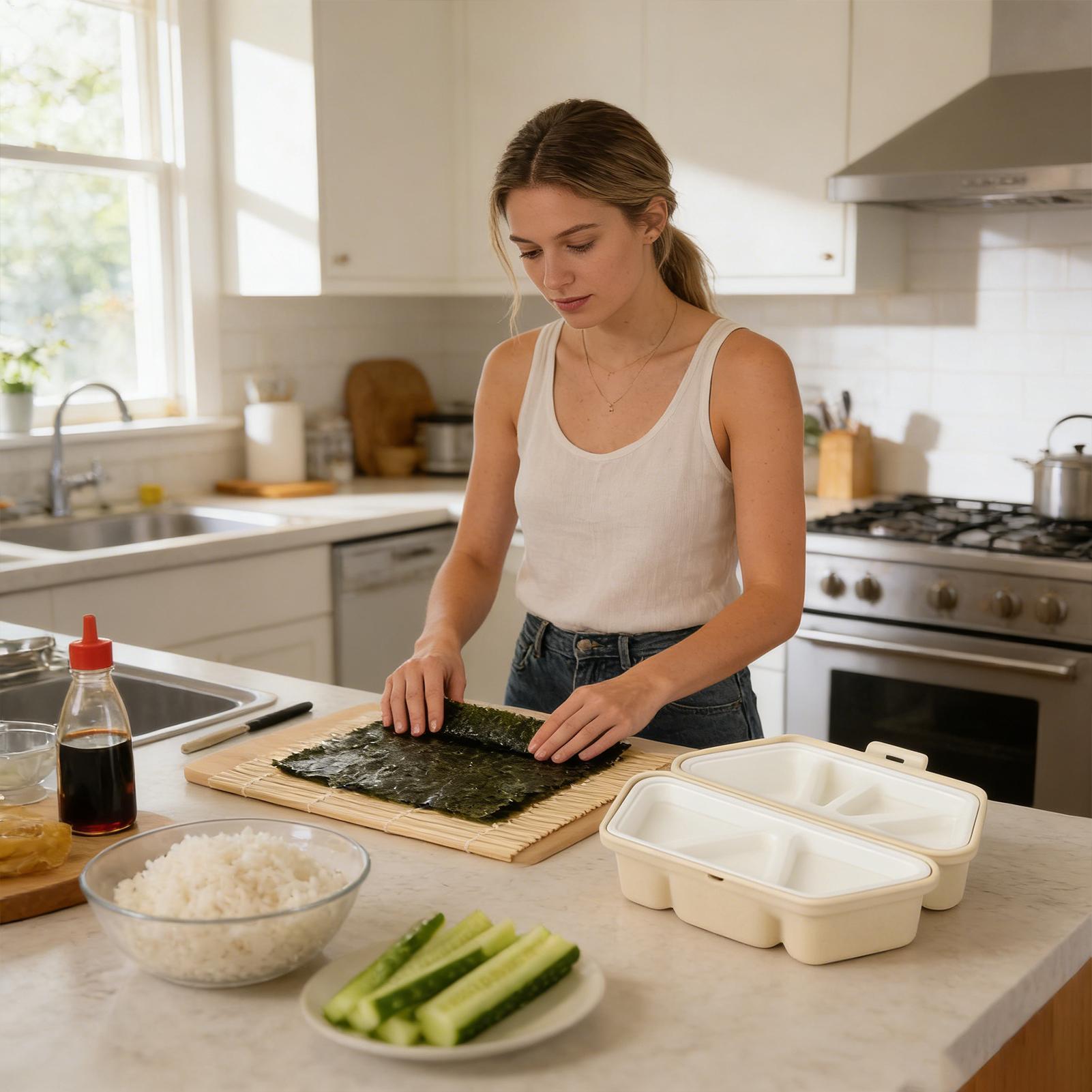 おにぎり型 6穴 日本製 折りたたみ式 食品容器 寿司ご飯型 - Meal Prep Rice のレビューと価格