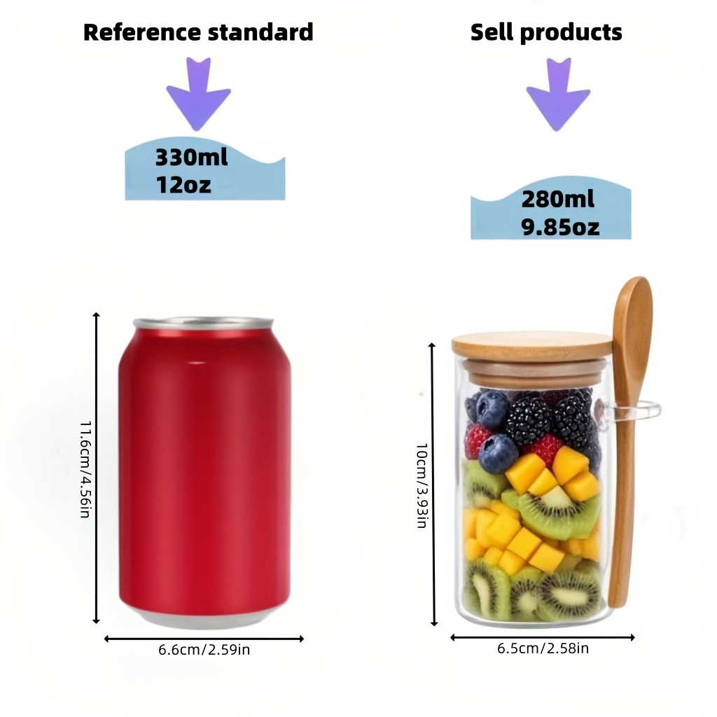 4/8/12個入り、蓋付きオートミール朝食カップ（9.85オ - Meal Prep Jar のレビューと価格