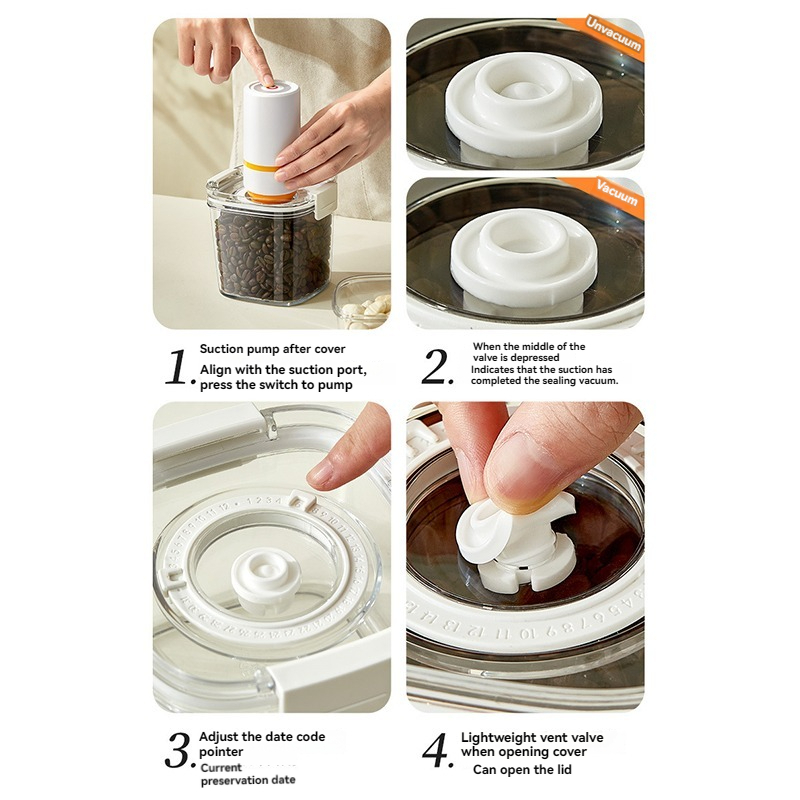 真空シール容器 コーヒー豆密閉タンク 電気真空ジャー シリア - Meal Prep Jar のレビューと価格