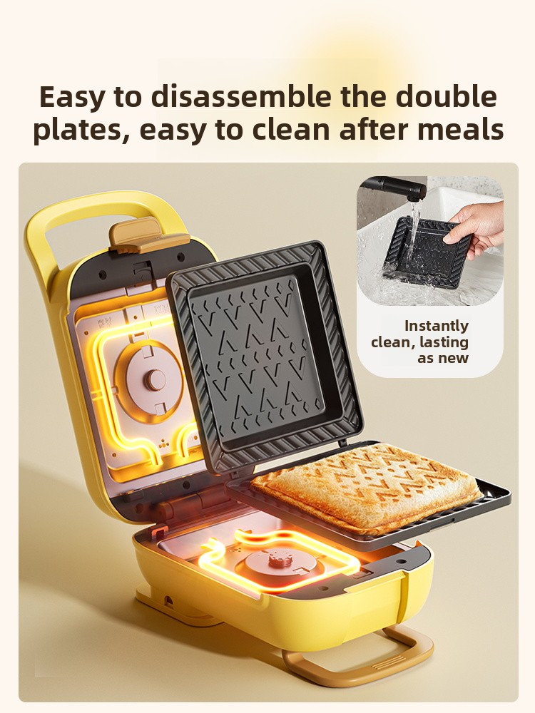 家庭用厚型ホットプレスサンドイッチメーカー多機能ワッフルアイ - Breakfast Sandwich Press のレビューと価格