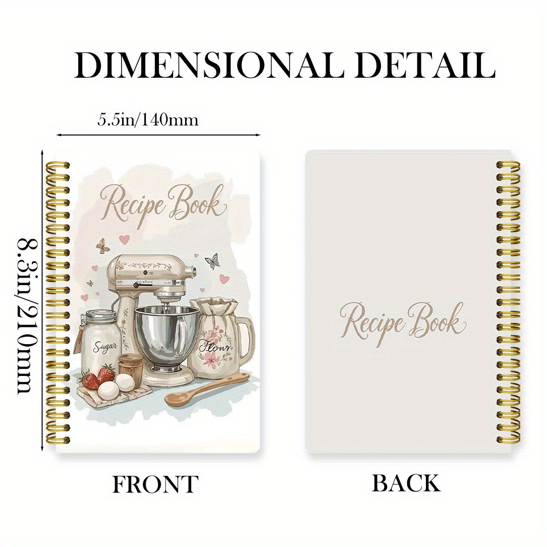 レシピブックのイラストと材料のイラストが入った印刷された表紙 - Meal Prep Book のレビューと価格
