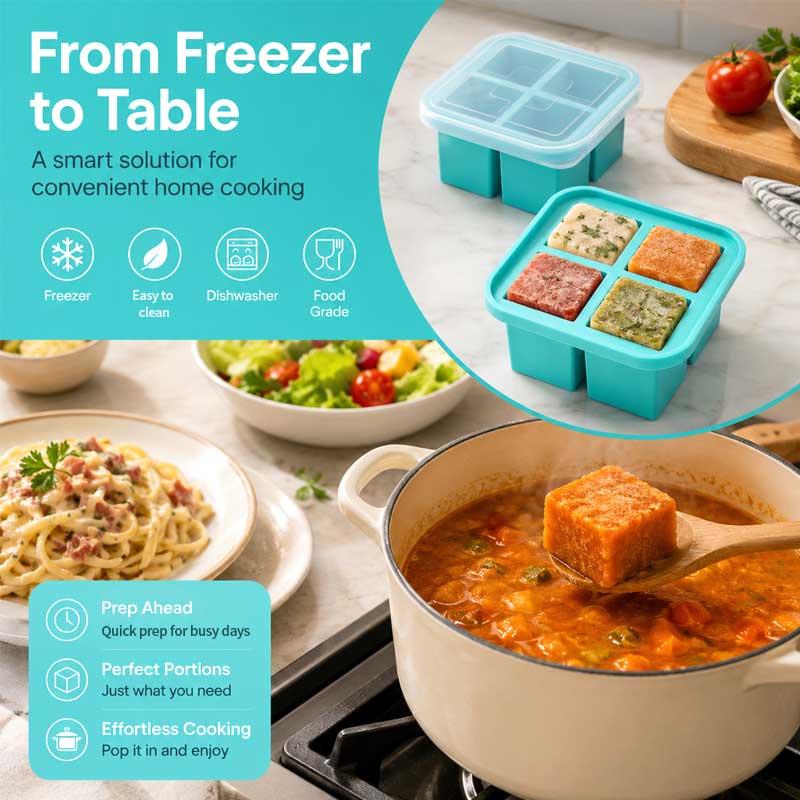 シリコン製4仕切りフードストレージボックス（蓋付き）、スープ - Meal Prep Soup のレビューと価格