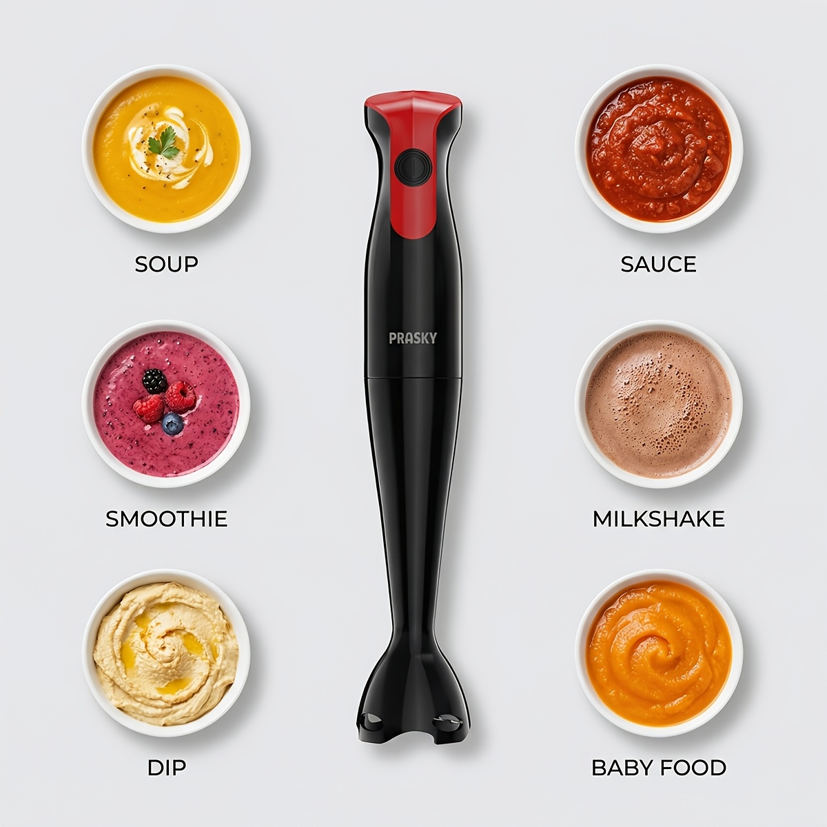 イマージョンハンドブレンダー 電動ハンドミキサー ポータブル - Meal Prep Smoothies のレビューと価格
