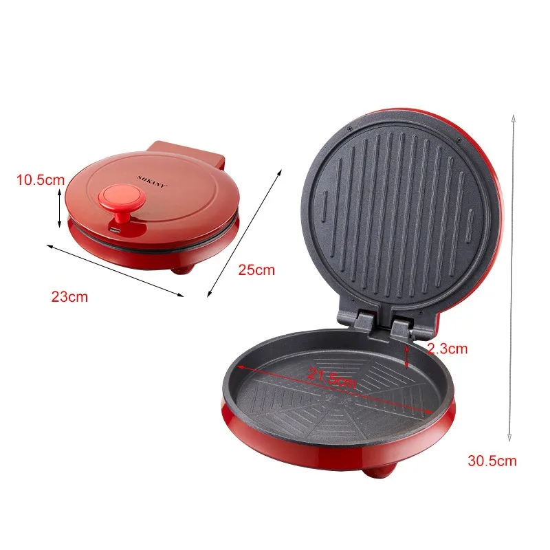 110V電気ピザマシン、両面加熱電気ケーキパン、パンケーキマ - Breakfast Sandwich Press のレビューと価格