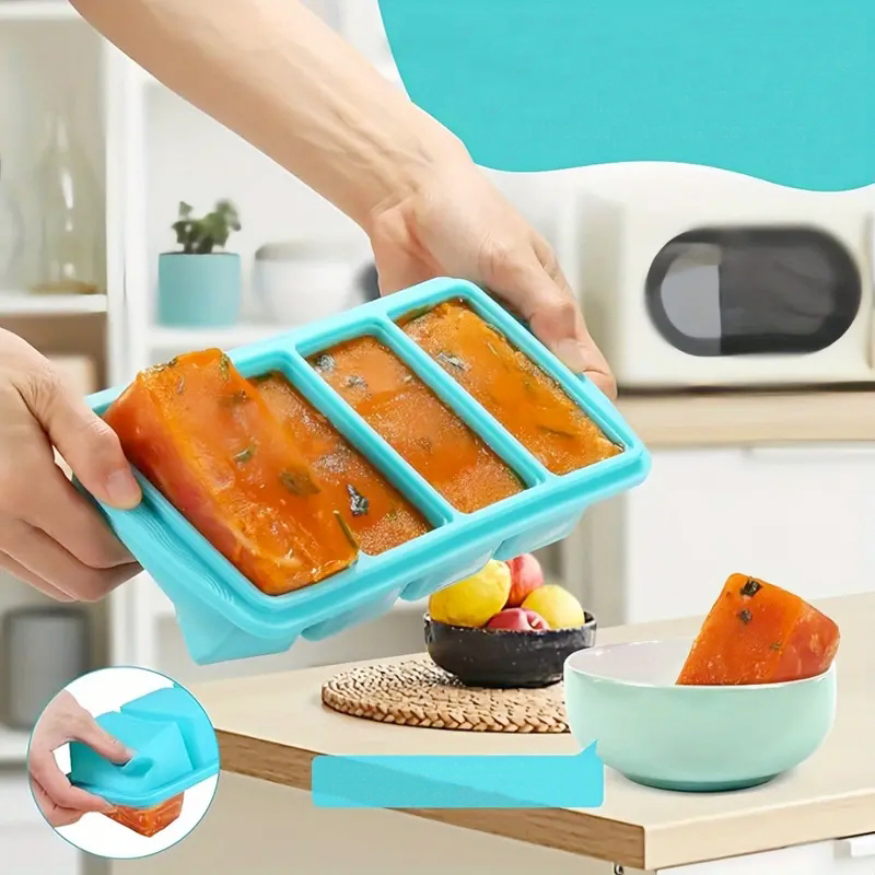 蓋付きシリコン製冷凍トレイ、スープ、ブロス、スムージー、食事 - Meal Prep Smoothies のレビューと価格