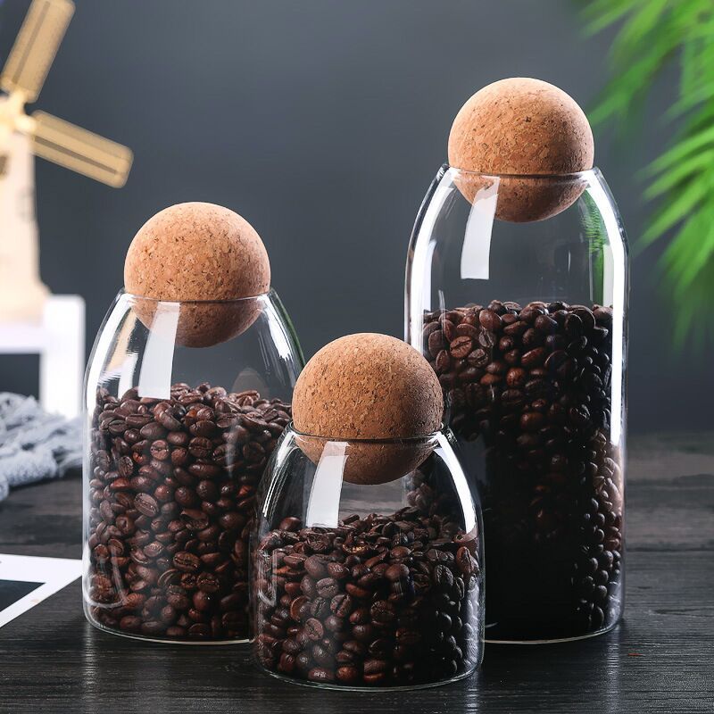 透明な実用的な木製コルクガラス収納ボトルビールコーヒーコルク - Meal Prep Jar のレビューと価格
