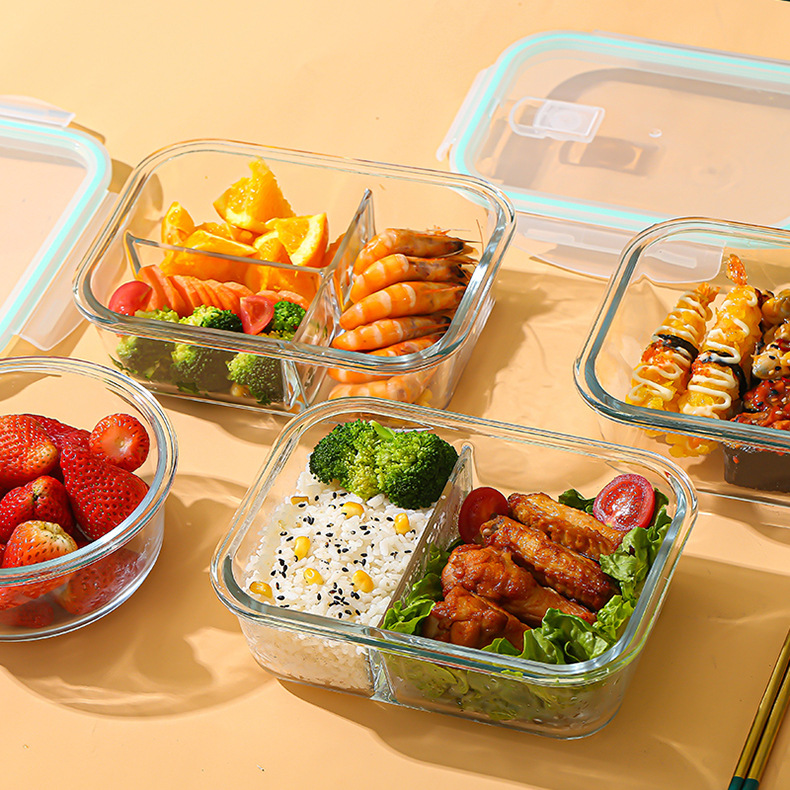 ガラス製鮮度保持容器 高硼珪酸耐熱電子レンジ対応弁当箱 冷蔵 - Meal Prep Microwave のレビューと価格