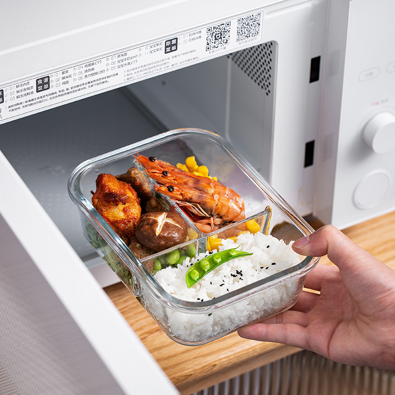 ガラス製鮮度保持容器 高硼珪酸耐熱電子レンジ対応弁当箱 冷蔵 - Meal Prep Microwave のレビューと価格