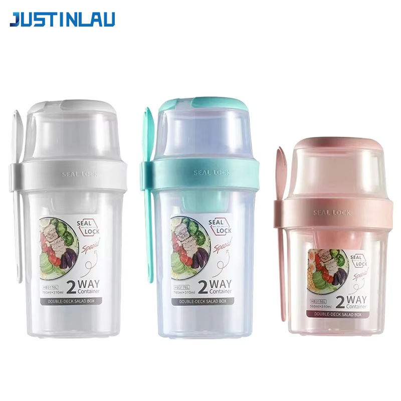 JUSTINLAU ポータブルフィットネス減量サラダカップ朝 - Meal Prep Jar のレビューと価格