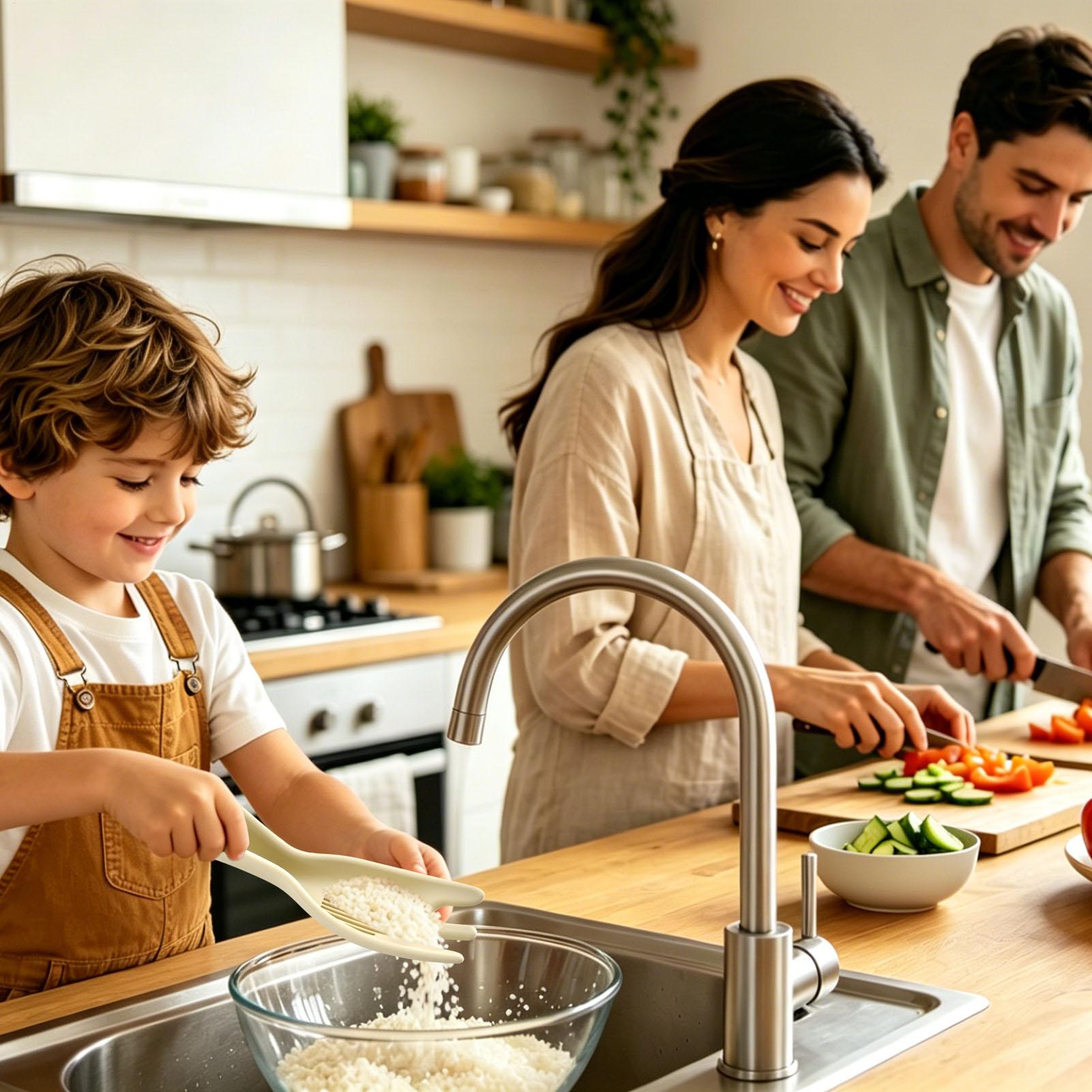 米とぎ器 食品グレードシリコン製パドル 米とぎストレーナーボ - Meal Prep Rice のレビューと価格