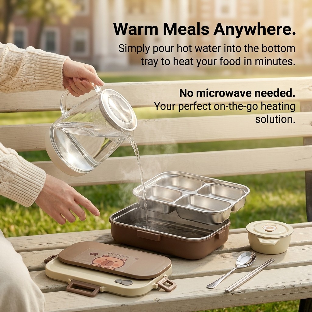 304ステンレス製弁当箱セット 4/5仕切り食品保存容器 ス - Meal Prep Soup のレビューと価格