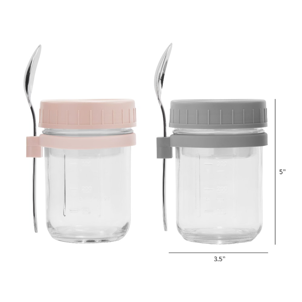 持ち運び可能なオーバーナイトオーツ用フードジャーとパリフェ容 - Meal Prep Jar のレビューと価格