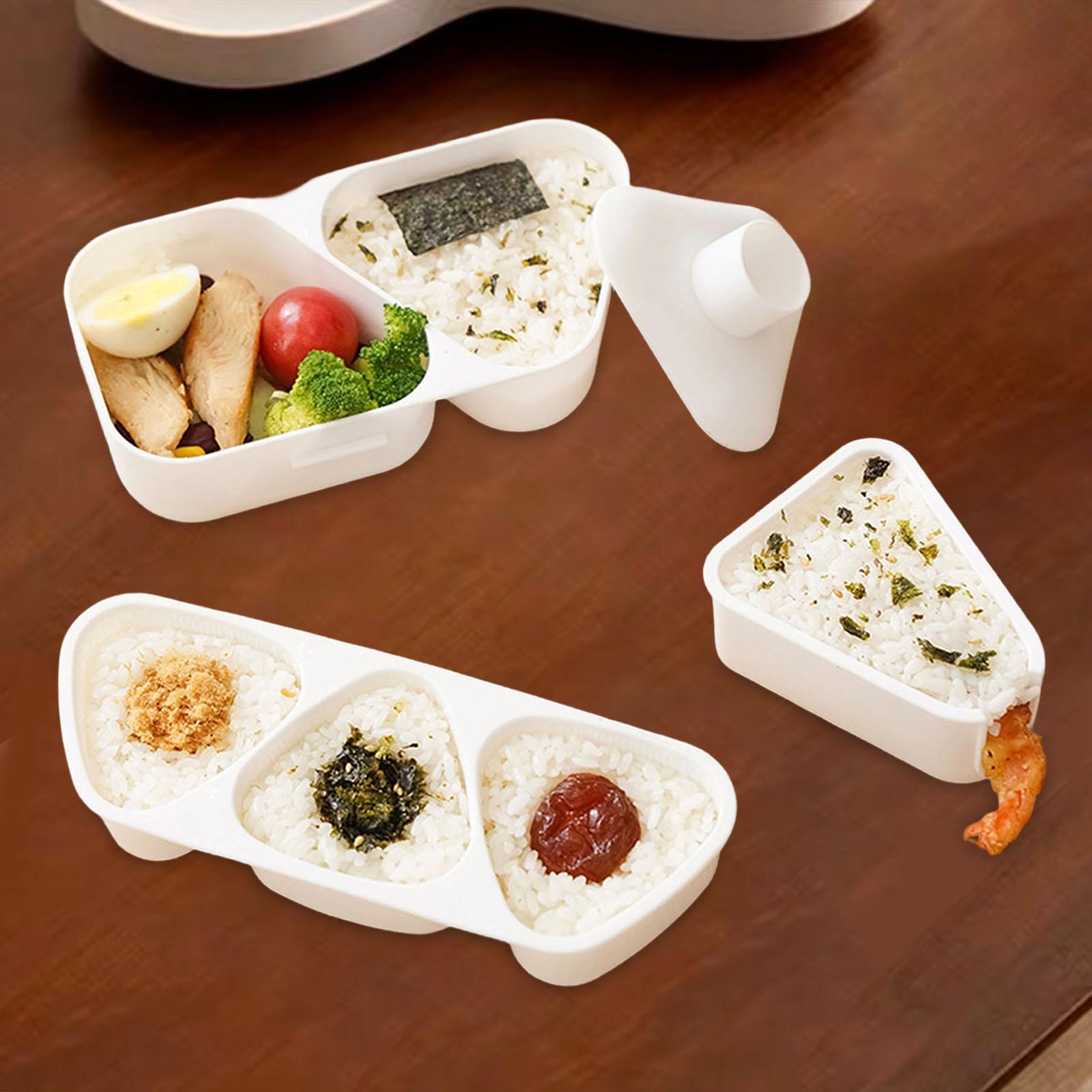 三角形おにぎりケース 食品グレードPP製 ポータブル弁当容器 - Meal Prep Rice のレビューと価格