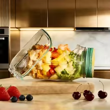 サイドオープン式ポータブルサラダジャー容器、ドレッシングカッ - Meal Prep Jar のレビューと価格