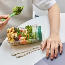 サイドオープン式ポータブルサラダジャー容器、ドレッシングカッ - Meal Prep Jar のレビューと価格