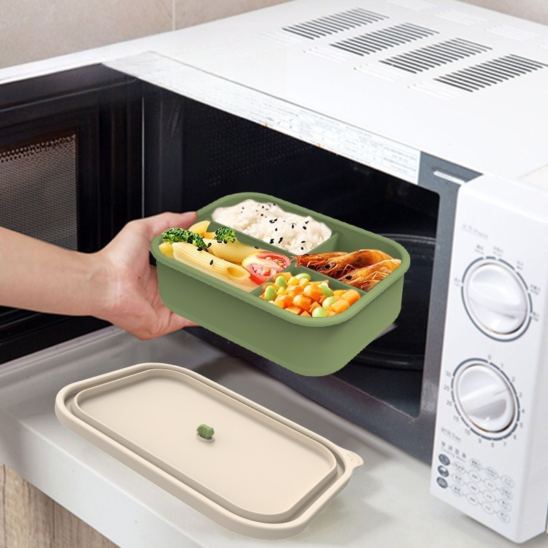 電子レンジ対応シリコンランチボックス分割食品保存容器漏れ防止 - Meal Prep Diet のレビューと価格
