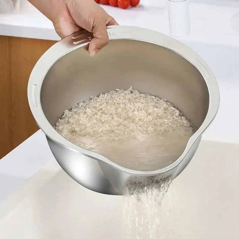 錆びないステンレス製米とぎざる、ストレーナーボウル、パスタ、 - Meal Prep Rice のレビューと価格