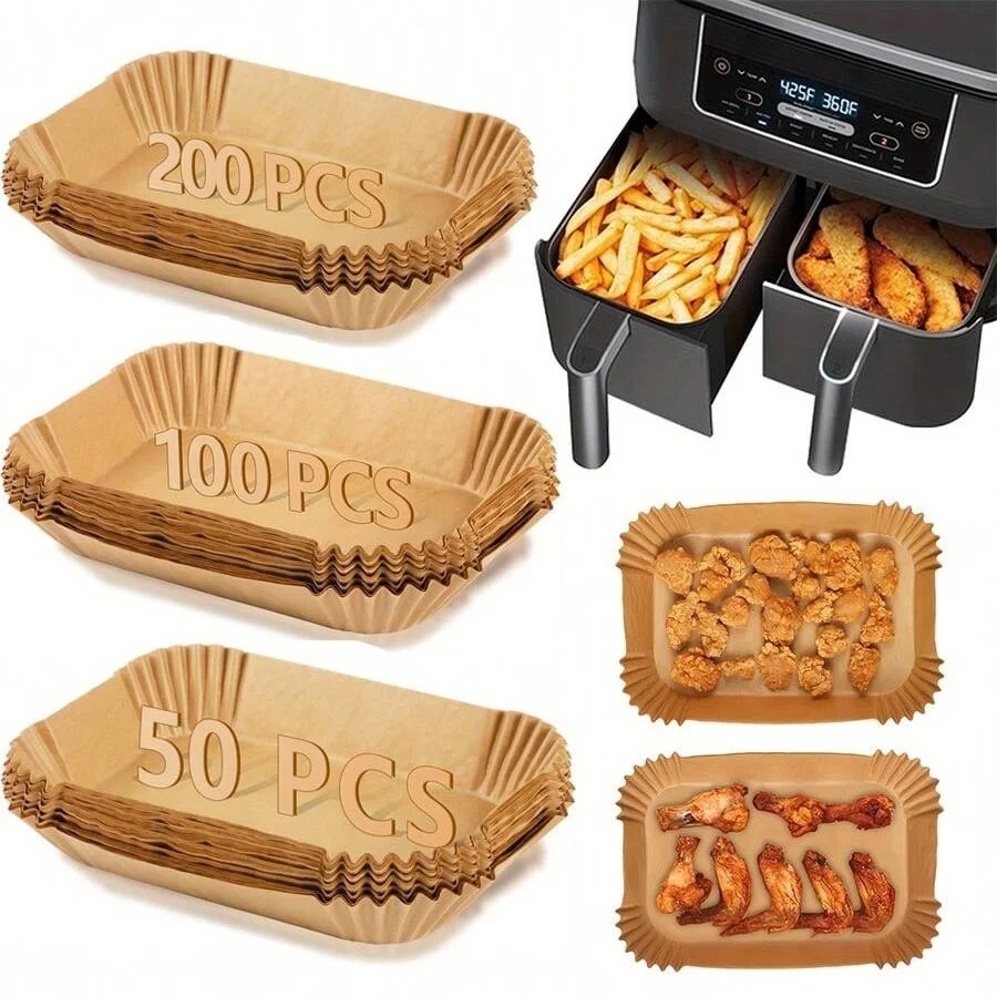 エアフライヤーペーパーライナー 使い捨て耐油・耐熱性 ベーキ - Meal Prep Microwave のレビューと価格