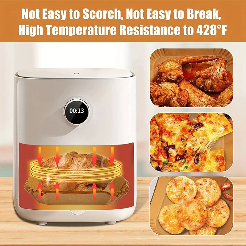 エアフライヤーペーパーライナー 使い捨て耐油・耐熱性 ベーキ - Meal Prep Microwave のレビューと価格