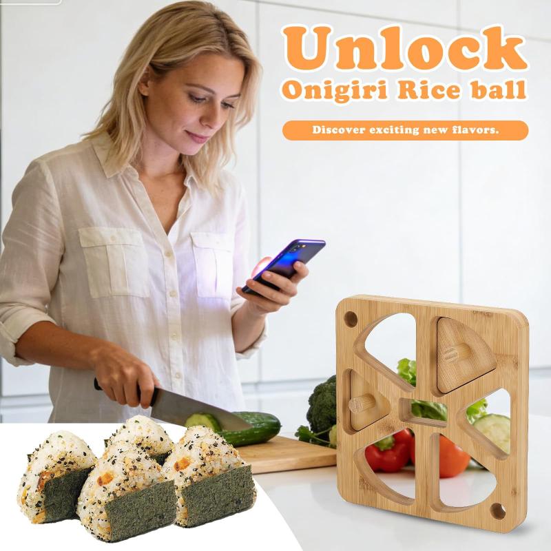木製おにぎり型 5/6穴 日本のむすびメーカー 寿司DIY  - Meal Prep Rice のレビューと価格