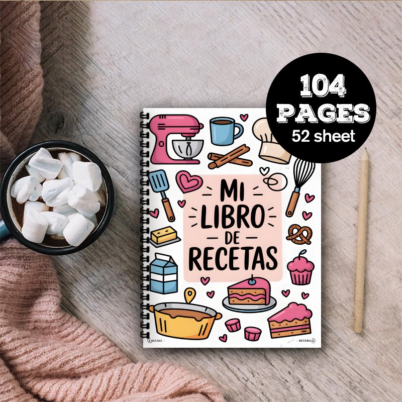 A5 スパニッシュレシピスパイラルノート、家庭料理、ベーキン - Meal Prep Book のレビューと価格