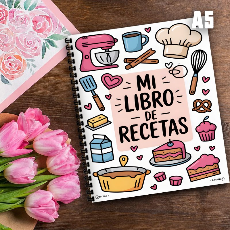 A5 スパニッシュレシピスパイラルノート、家庭料理、ベーキン - Meal Prep Book のレビューと価格