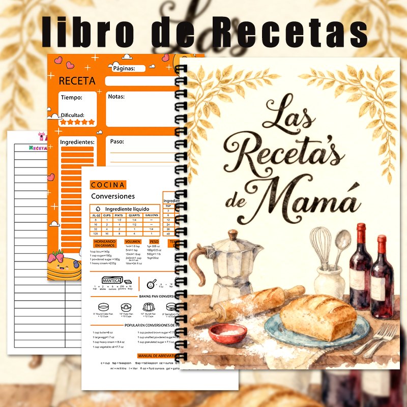 スペイン語レシピノート A5サイズ 男女兼用レシピブック（最 - Meal Prep Book のレビューと価格